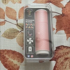 Mini Fan Power Bank - Pink